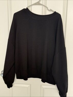 Vans Black Textured Crewneck Sweatshirt